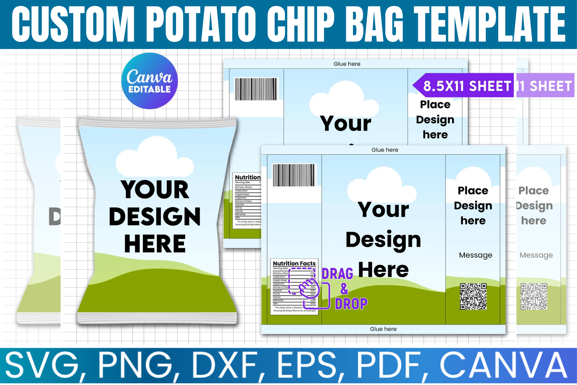 Custom Potato Chip Bag Template