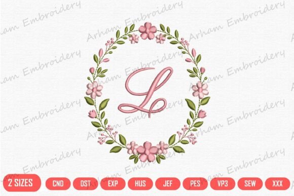 Floral Letter L Monogram