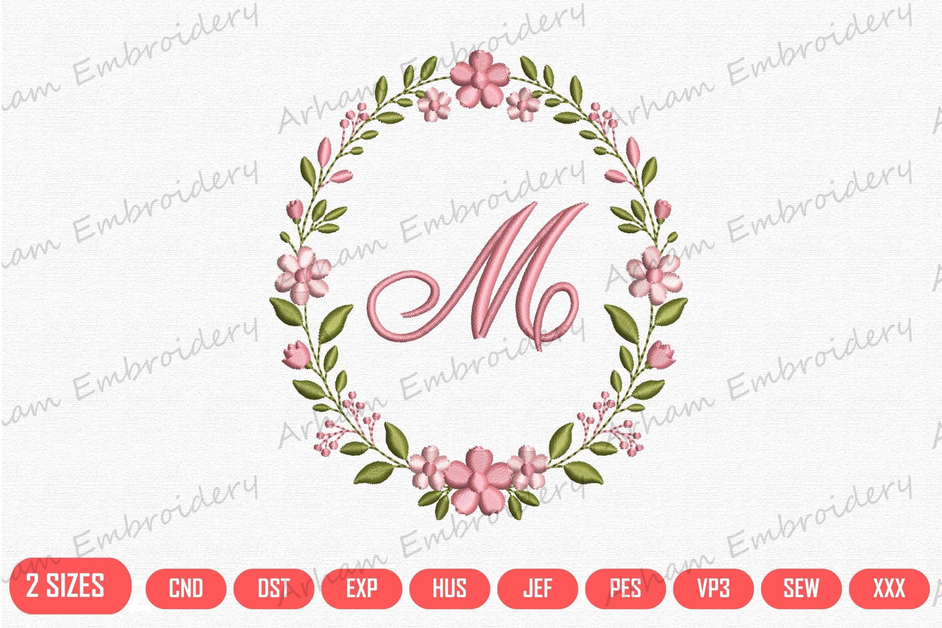 Floral Letter M Monogram