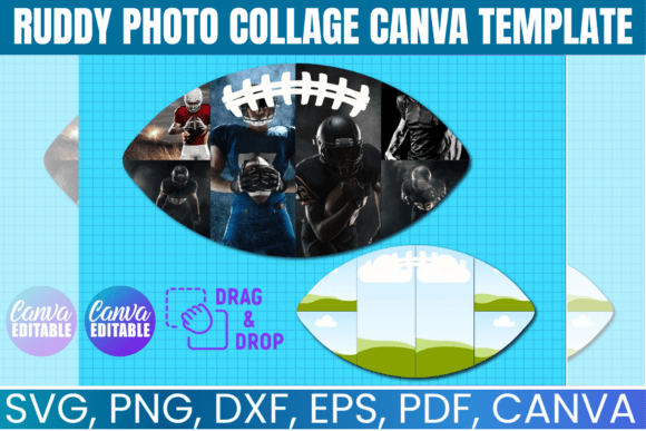 Football Canva Editable Frame Template