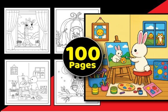 Fun Cute Cozy Animal Life Coloring Book