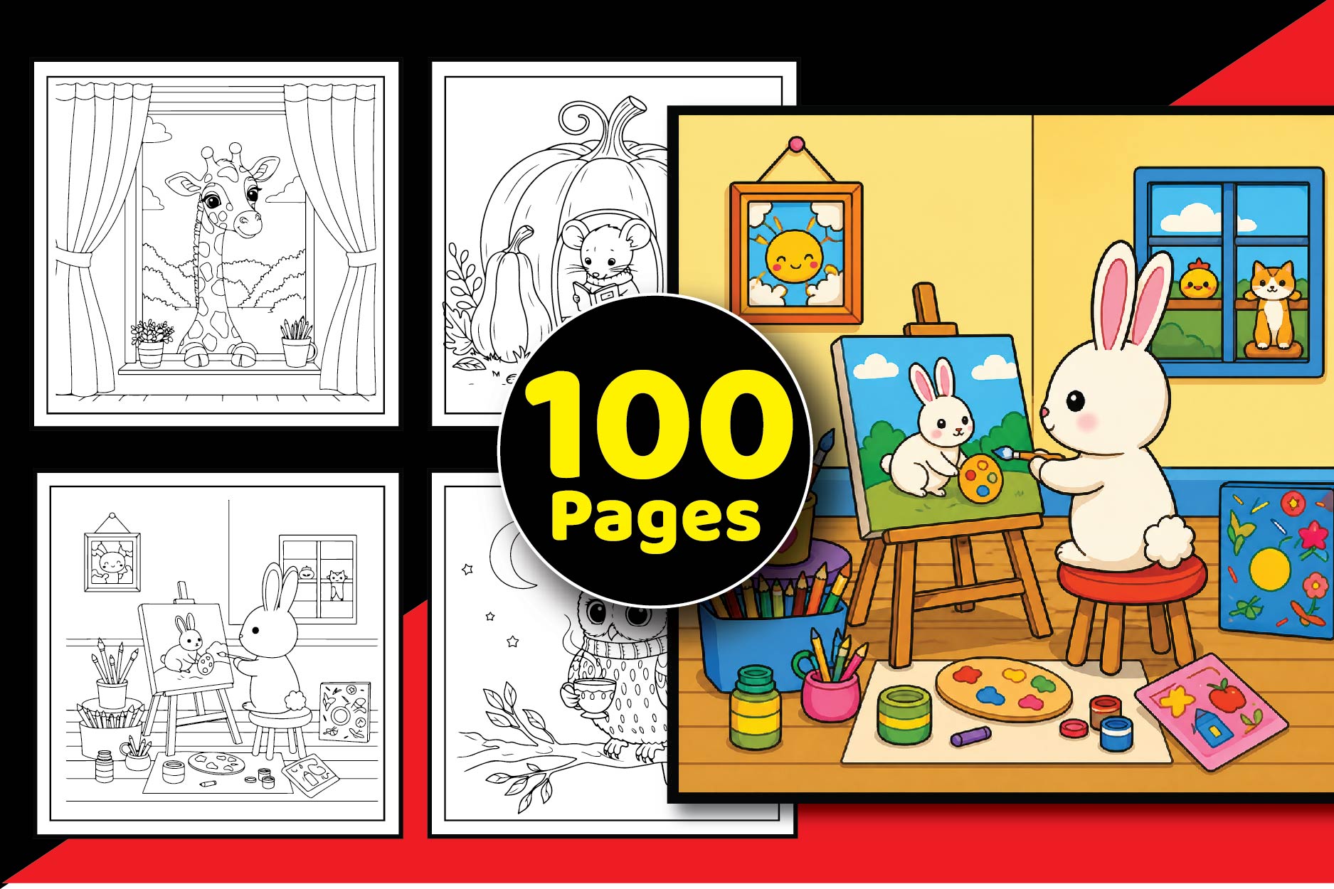 Fun Cute Cozy Animal Life Coloring Book
