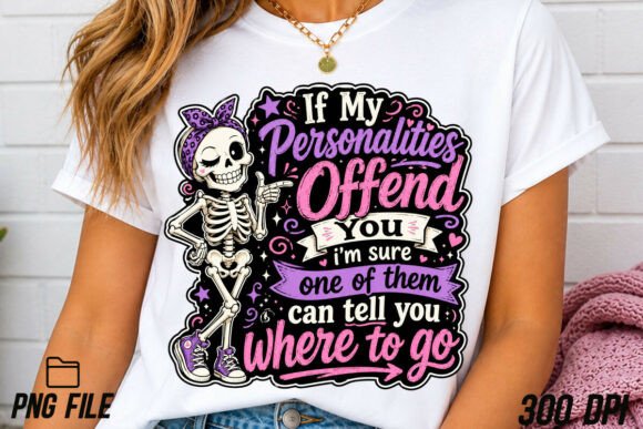 Preview of Funny Skeleton PNG, Funny Sarcastic PNG T-shirt, sticker, and sublimation design