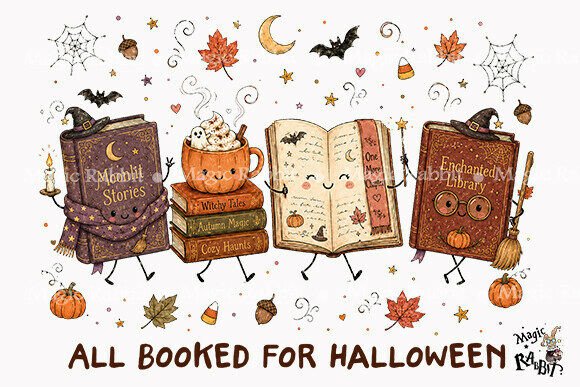 Halloween Bookish PNG