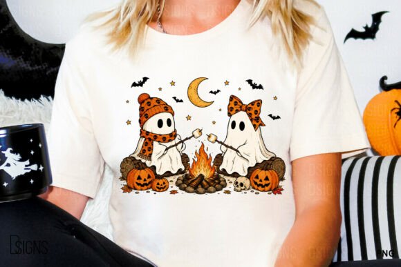 Cute Ghost Campfire PNG | Halloween Fall Clipart Bundle - Image 2