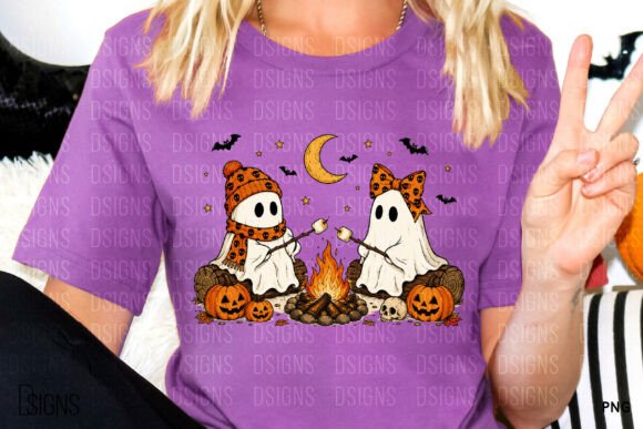 Cute Ghost Campfire PNG | Halloween Fall Clipart Bundle - Image 3