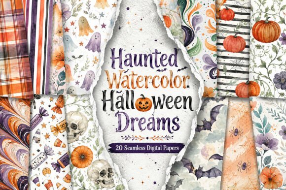 Haunted Watercolor Halloween Dreams