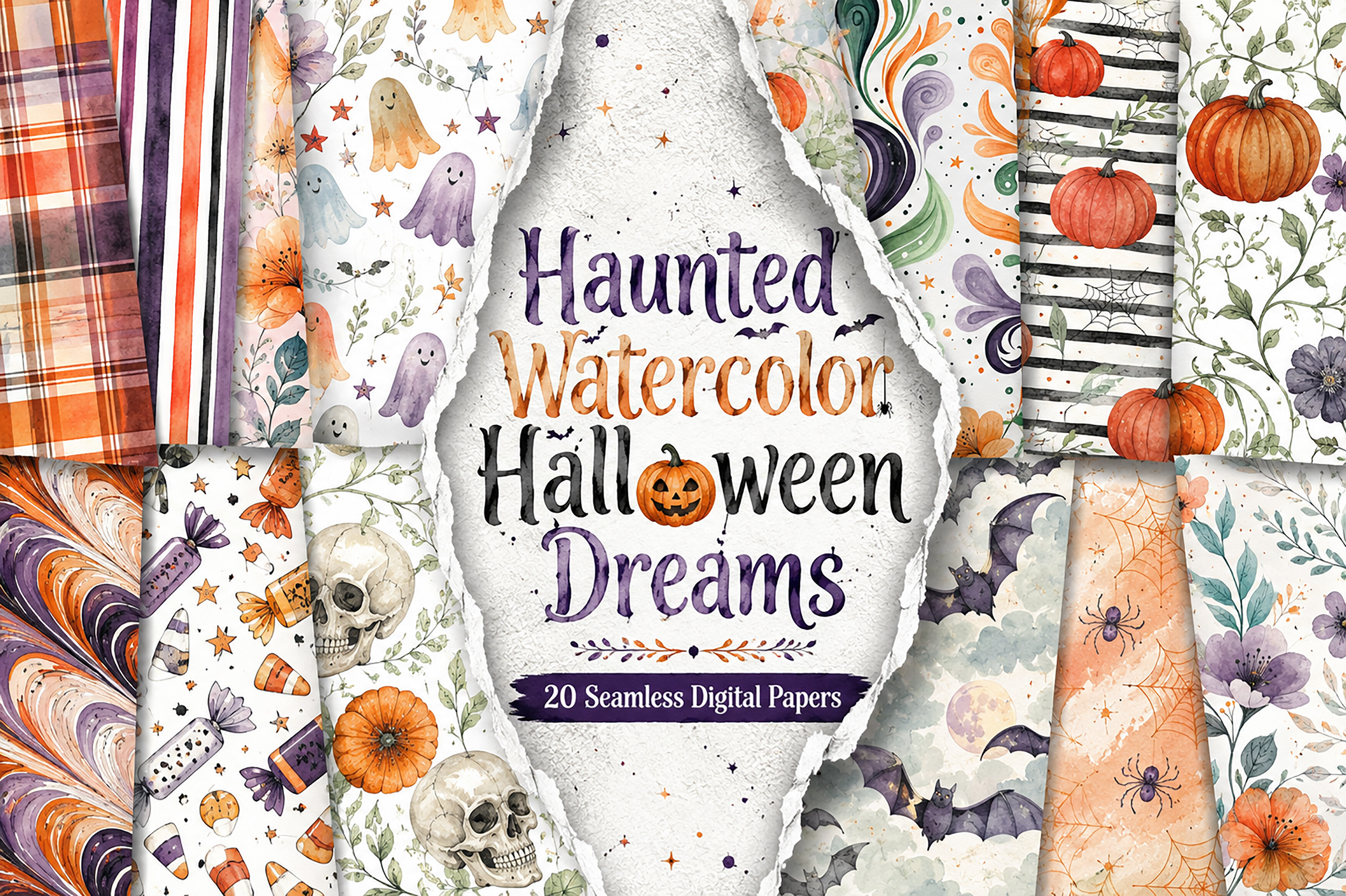 Haunted Watercolor Halloween Dreams