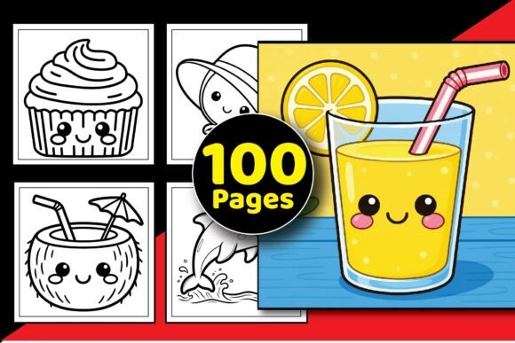 Kawaii Summer Coloring Book for Kids