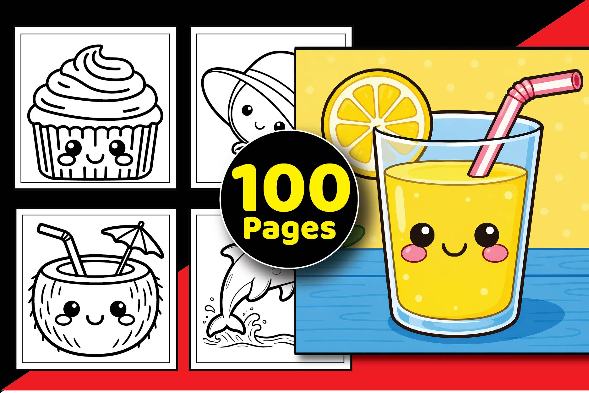 Kawaii Summer Coloring Book for Kids