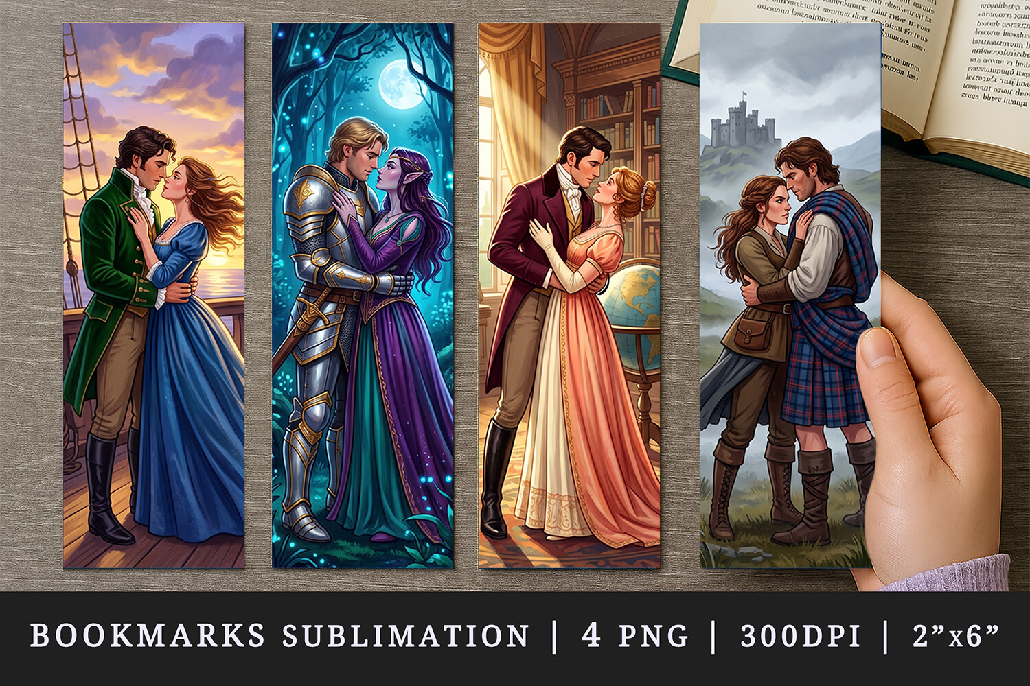 Love Story Bookmark Design Set
