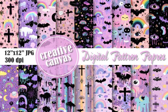 Pastel Halloween Seamless Pattern