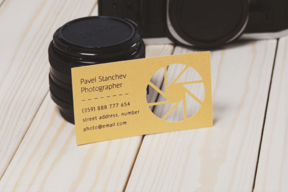 Photographer Business Card Template Laser Cutting By ArtStoreCrafts