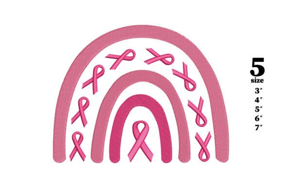 Pink Ribbon and Heart Rainbow