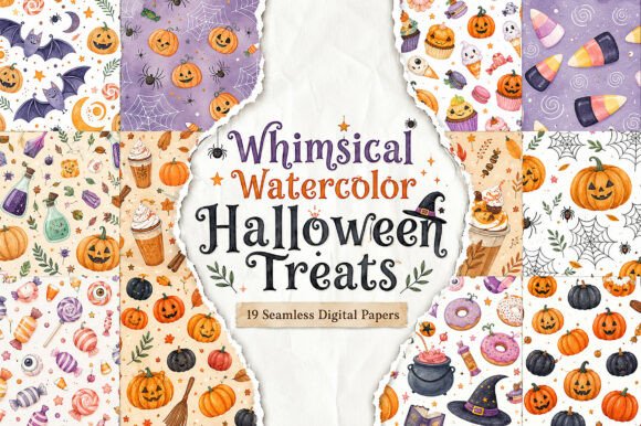 Whimsical Watercolor Halloween Treats