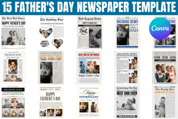 15 Father's Day Newspaper Template