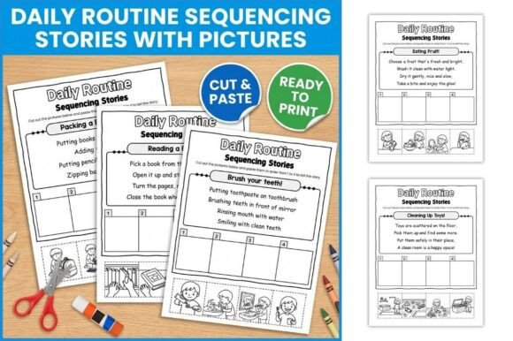 4-Step Daily Routine Sequencing Stories