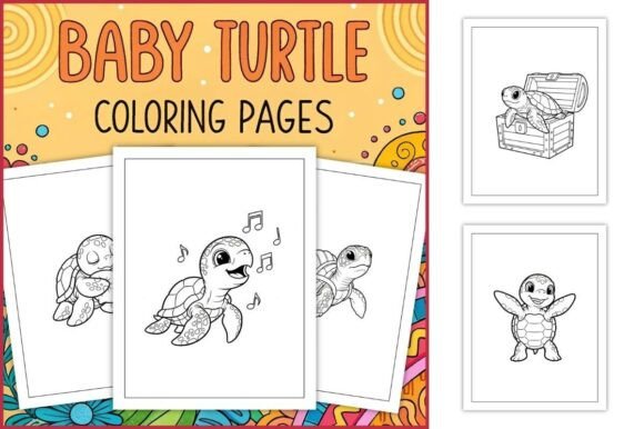 Baby Turtle Coloring Pages for Kids