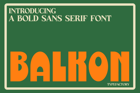 Preview specimen of Balkon sans serif font