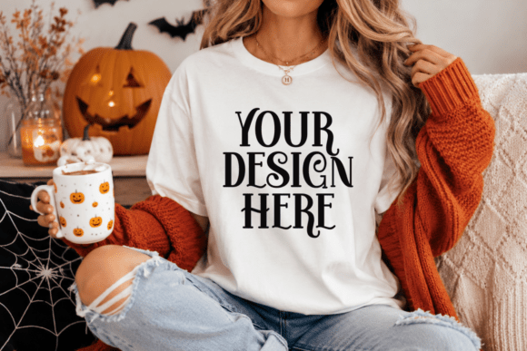Bella Canvas 3001 Halloween Fall Mockup