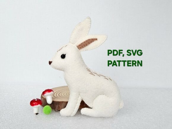 Bunny Felt Pattern, Woodland Animal DIY