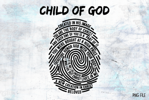 Christian Bible Verse Fingerprint PNG Gráfico Diseños de Camisetas Por Clipart Studio
