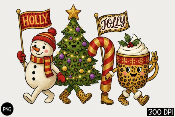 Christmas Holly Jolly PNG Graphic Illustrations By DesignPlanate503