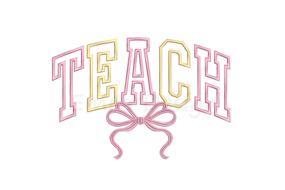 Coquette Teach Embroidery Design