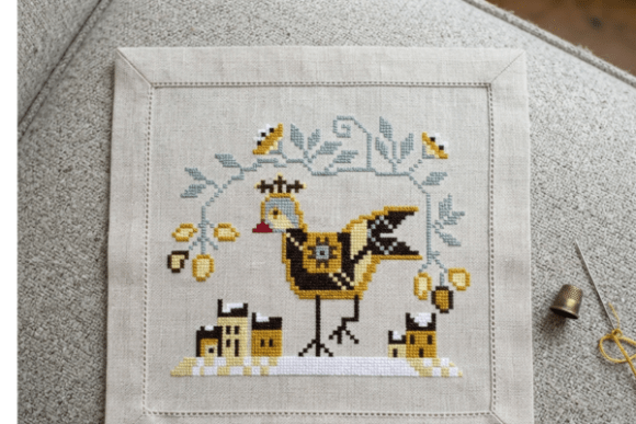 Cross Stitch PDF Pattern Yellow Bird