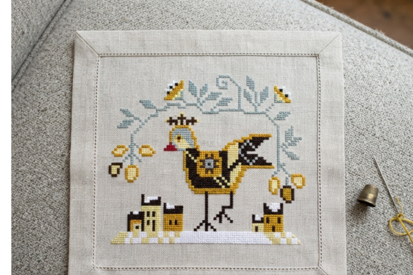 Cross Stitch PDF Pattern Yellow Bird
