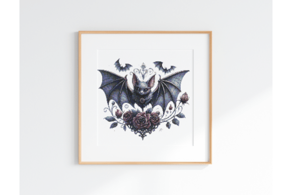 Gothic Bat Cross Stitch Pattern