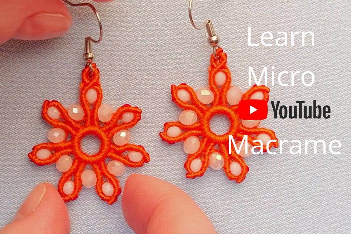 Micro Macrame Sparkling Earrings