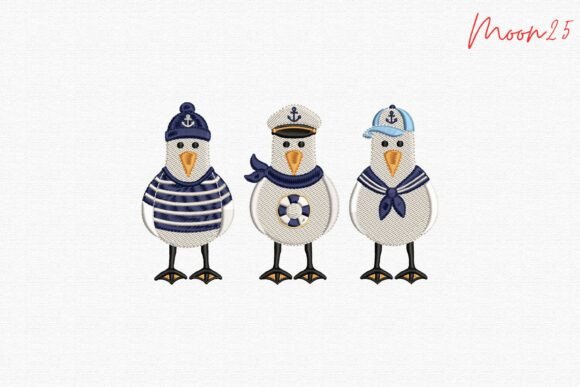 Nautical Seagull Trio