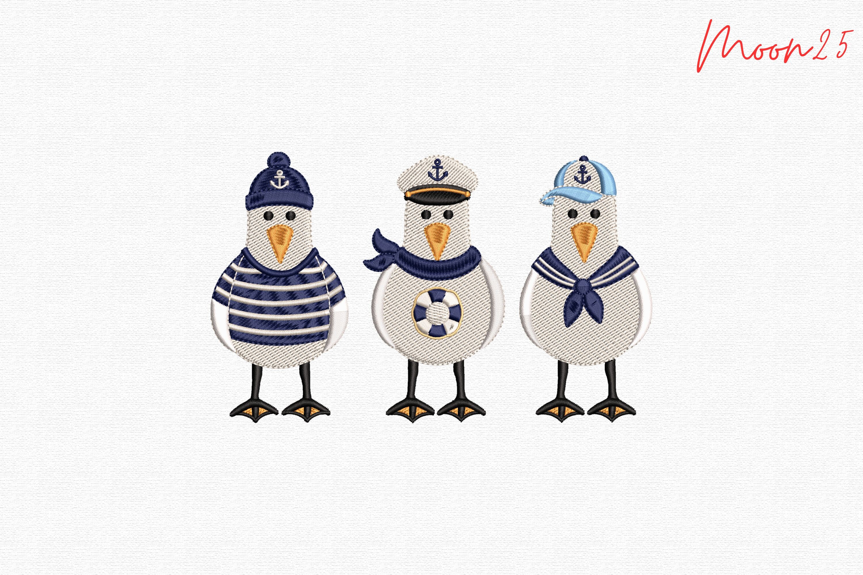 Nautical Seagull Trio