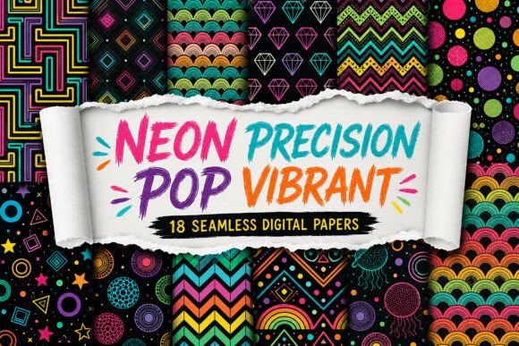 Neon Precision Pop – Vibrant Pattern