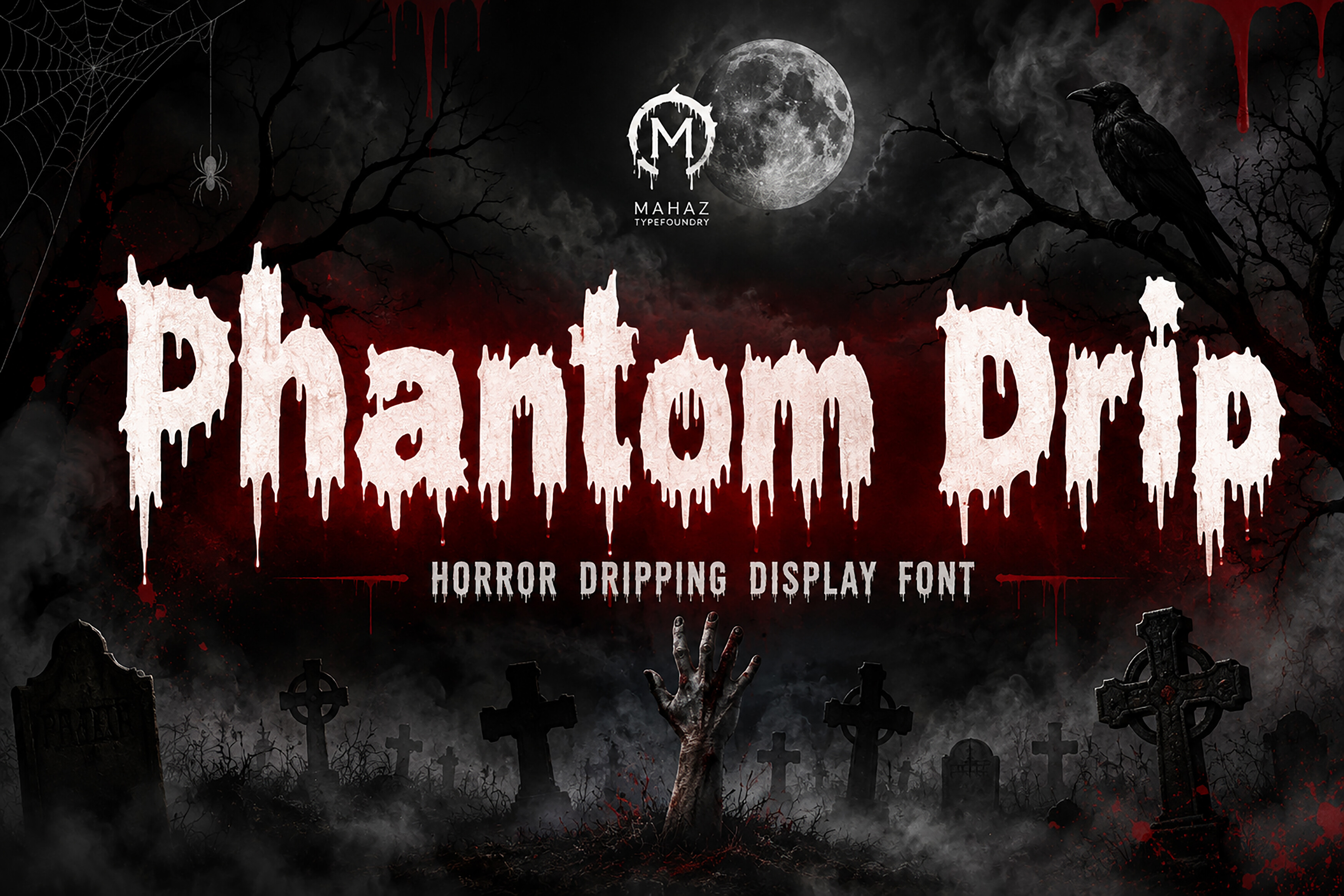 Phantom Drip preview: bold dramatic dripping letters