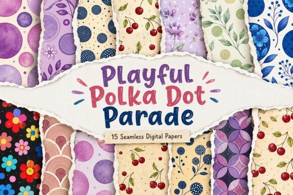 Playful Polka Dot Parade –Seamless Paper