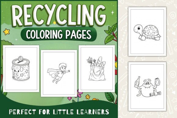 Recycling Coloring Pages for Kids
