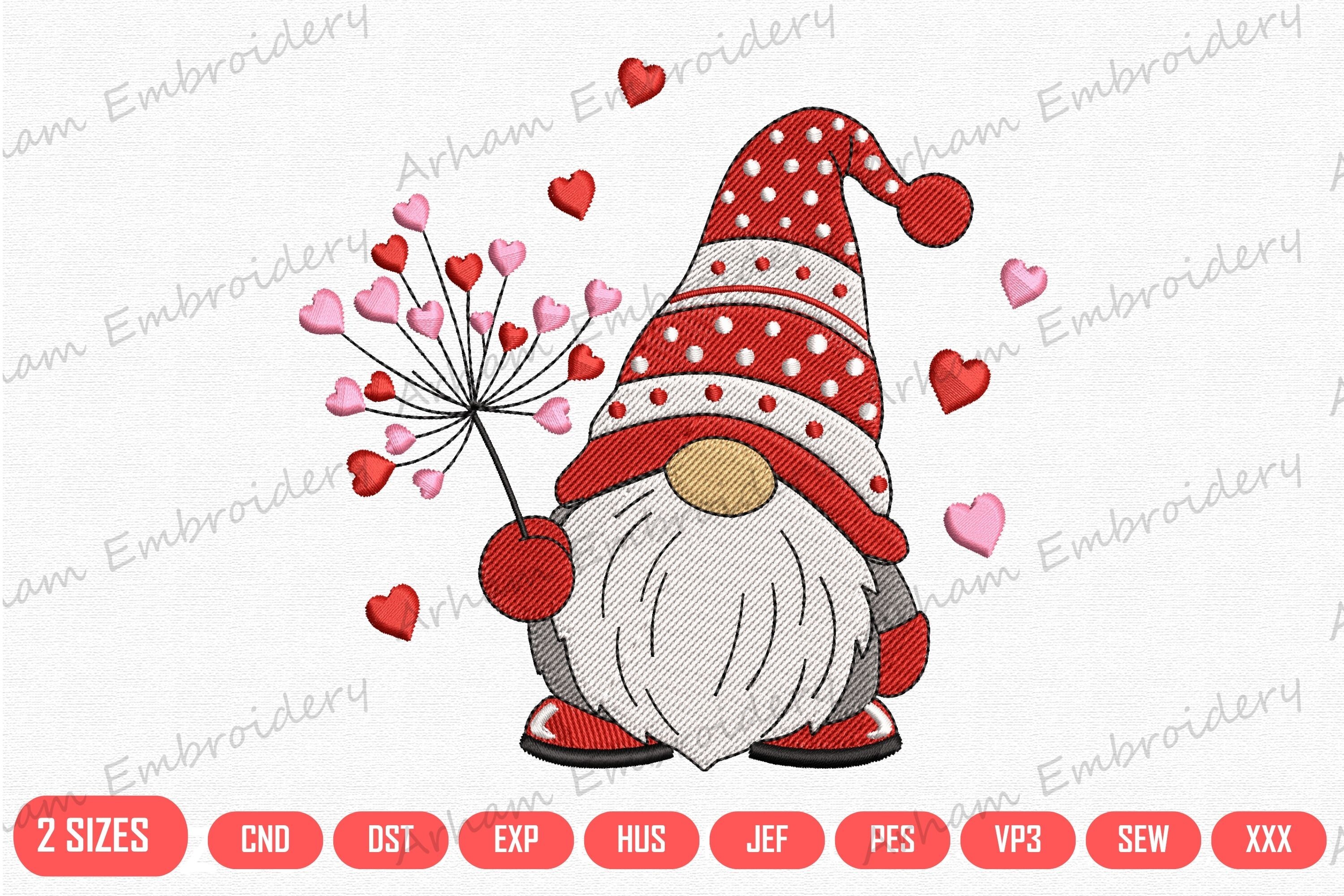 Romantic Valentine Heart Gnome