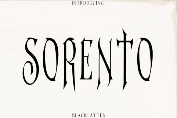 Preview specimen of Sorento blackletter font