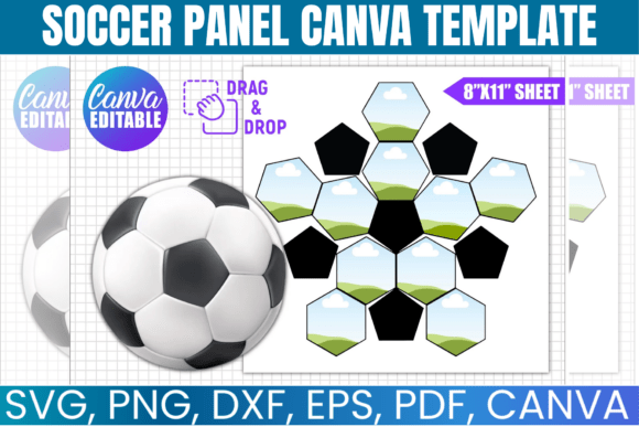 Soccer Panel Editable Canva Template