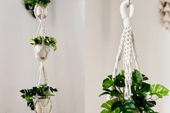 Triple Macrame Plant Hanger Pattern