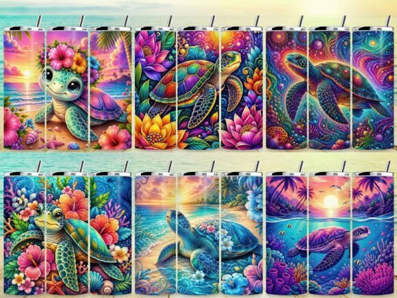 Tropical Turtle Tumbler Wrap Bundle
