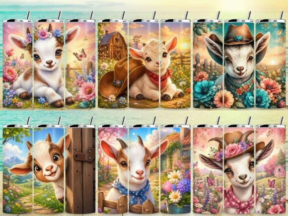 Western Goat Tumbler Wrap Bundle