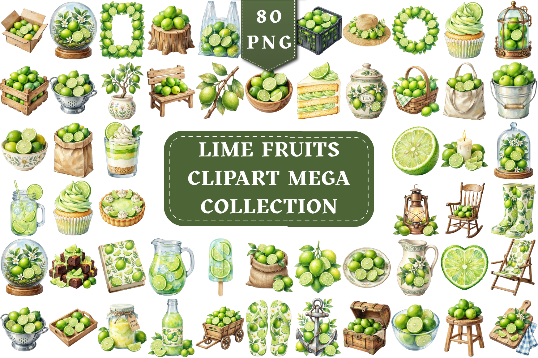 Lime Fruits Clipart Mega Collection