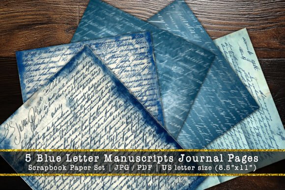 Blue Letter Manuscripts Scrapbook Papers