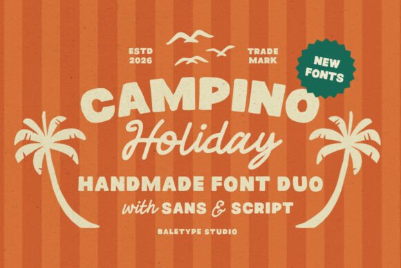 Preview specimen of Campino Holiday sans serif font