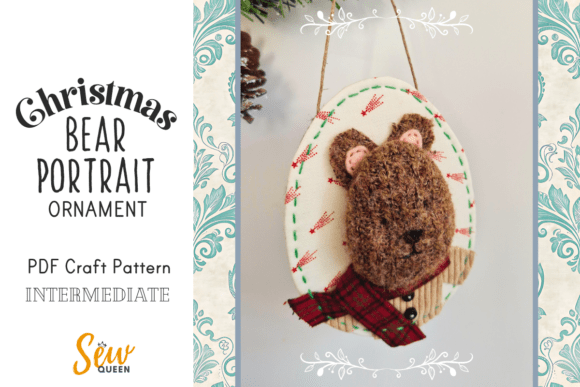 Christmas Bear Portrait Ornament