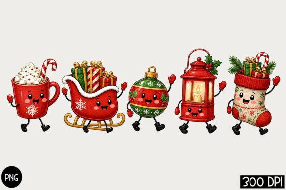 Christmas Doodle PNG Graphics for Holiday Projects