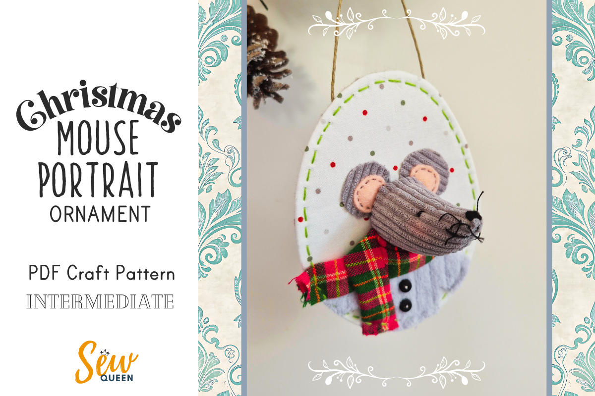 Christmas Mouse Portrait Ornament